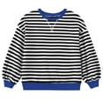 thumbnail image 1 of EnJoCho Toddler Kids Long Sleeve Pullover Sweater Tops Cotton Striped Knit Sweatshirt Baby Boys Loose Soft Crew Baby Girl Blouse, 1 of 4