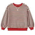 thumbnail image 1 of EnJoCho Toddler Kids Long Sleeve Pullover Sweater Tops Cotton Striped Knit Sweatshirt Baby Boys Loose Soft Crew Baby Girl Blouse, 1 of 1