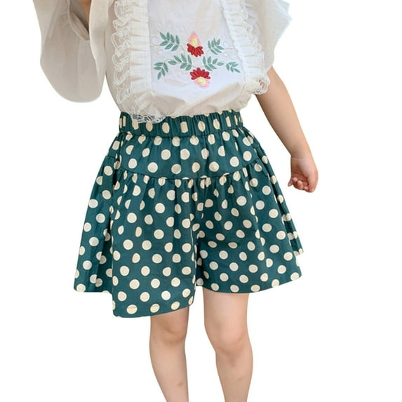 EnJoCho Toddler Kids Summer Shorts Baby Girls Cute Jogger Shorts Cotton Casual Floral Polka Dot Shorts Active Pants Children Fashion Daily Wear Skirt Shorts Clothes