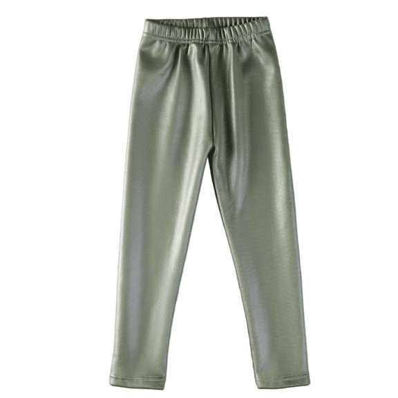 EnJoCho Toddler Kids Teen Fa𝗎x PU Leather Stretchy Leggings High Waist Yoga Flare Dance 𝖣isco Casual Athletic Long Skinny Pants Party Performance Comfortable Fashion Bell Bottoms
