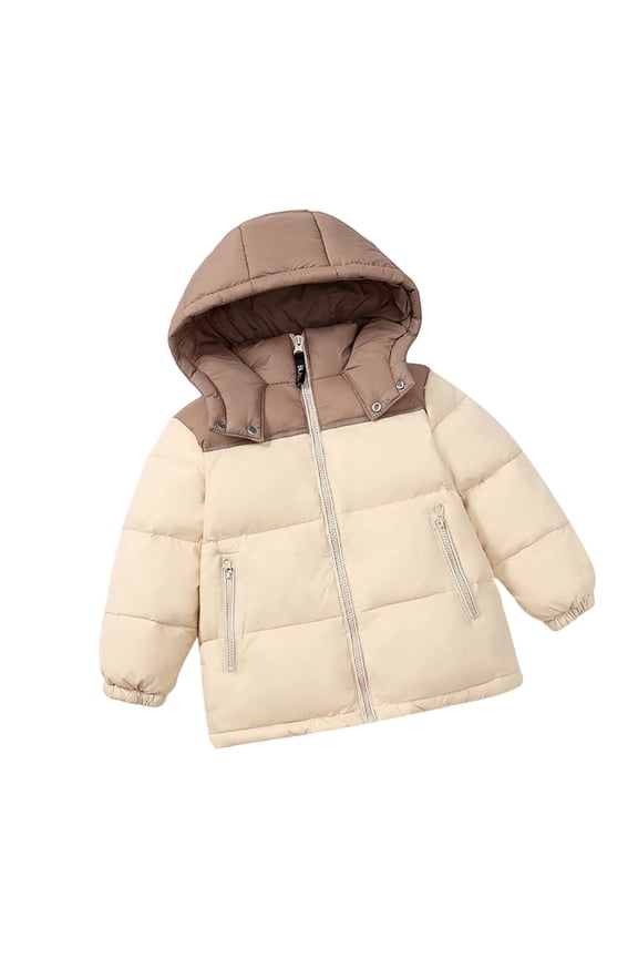 Toddler Puffer Coat Light Warm Padded Jacket Hooded Baby Boys Girls Winter Outerwear Thermal Snowsuit Bunting 𝖱omper All-Weather