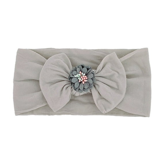 EnJoCho Toddler Solid Headwear Baby Boys Girls Stretch Floral Bow Hairband 3 Years Baby Small Kids Cute Daily Head Wear