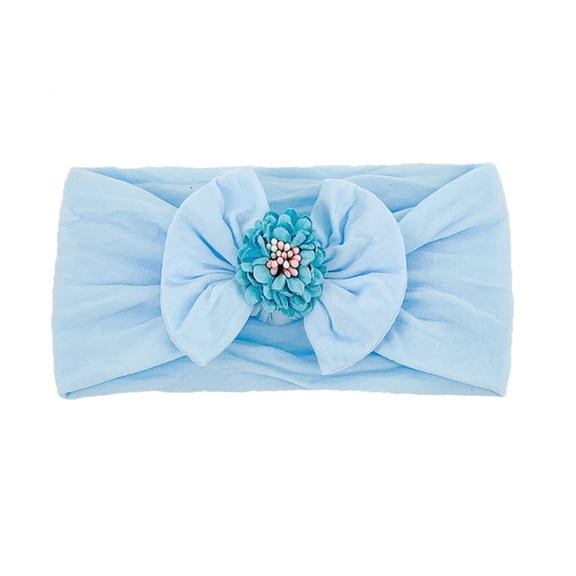 EnJoCho Toddler Solid Headwear Baby Boys Girls Stretch Floral Bow Hairband 3 Years Baby Small Kids Cute Daily Head Wear