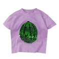 thumbnail image 1 of EnJoCho Toddler Unique Tops Kids Boys Girls Birthday Gifts Children's Changing Flip Sequins T Shirt Watermelon Tops Short Sleeve Crew Neck Summer Clothes, 1 of 3