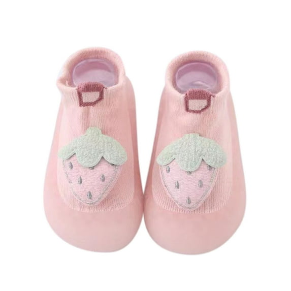 EnJoCho Toddlers Girls Mid Calf Length Socks 1 Pair Sock Shoes Baby Boys Girls Slippers Shoes First Walking Shoes Small Kids Soft Cute Casual Socks School Home Indoor&Outdoor Wear
