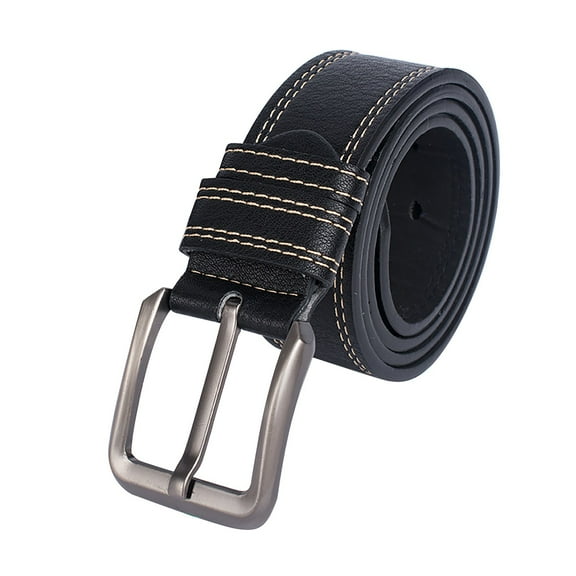 EnJoCho Trendy Buckle Belt Casual Metal Belt Fashionable Buckle Belt Men's Imitation Faux Leather Belt Needle Buckle Casual And Versatile Belt Youth Belt Hip Men'S Accessory