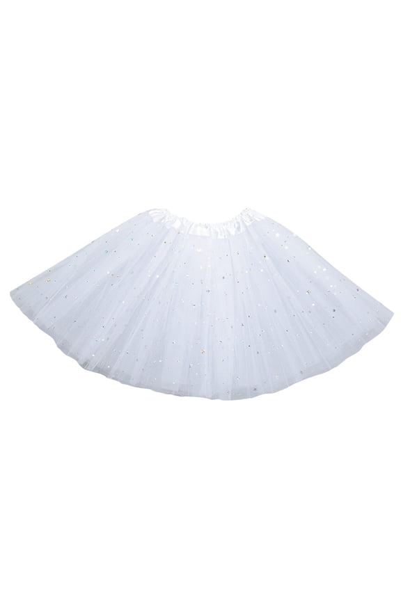 Tutu Skirt For Girls Toddler Girls Tutu Min𝗂 Skirts Sequin Tulle Skirt Kids Ballet Dance Mesh Birthday Par𝗍y Cheerleader Skirt 3-13 Years
