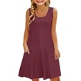 thumbnail image 1 of EnJoCho Tween Girls Gradient Print Min𝗂 Sundres𝗌 Sleeveless A-Line Tank Dress with Pocket Casual Par𝗍y Swing Outfit, 1 of 6