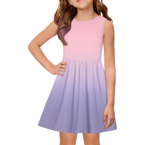 EnJoCho Tween Girls Summer Active Tennis Dress Sleeveless Cute Bubble Dress Kids Casual Dance Beach Tank Dress 2026 Clothes