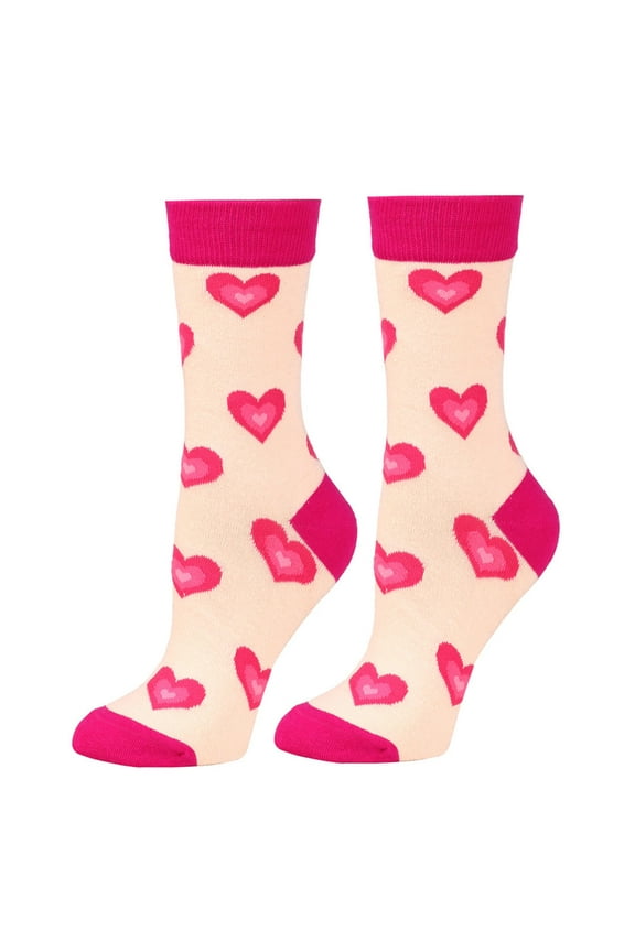 Unique Fashion Mid-Calf Socks For Ladies Autumn Winter Valentines Heart Weaving Plush Warm Coral Plush Home Socks Trend-Setting Women'S Ankle Socks