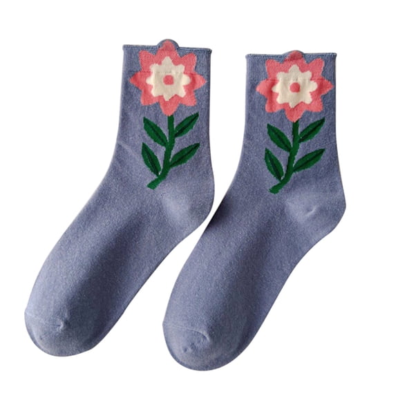 EnJoCho Unique Fashion Mid-Calf Socks For Ladies Trend-Setting Women'S Ankle Socks Warm Christmas Fashion Windproof Printing Mid Tube Socks Long Tube Cotton Socks