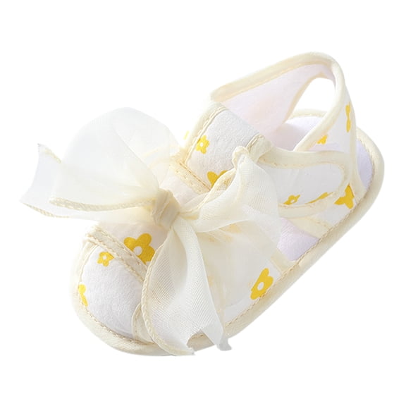 EnJoCho Unisex Baby Learning-to-Walk Sandals, All-Season Bow Accent Flat Shoes with Flexible Sole for Babys First Outdoor Explorations & Indoor Practice