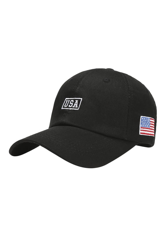 Unisex Men Women Sun USA Flat Embroidery Hat Adjustable Baseball Cap Hop Hat
