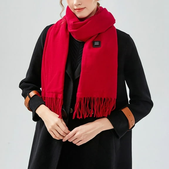 EnJoCho Unisex New Heated Neck Warmer Heating Scarf Solid Color Heating Scarf Men And Women New Heating Scarf (charging Not Included) Soft And Comfortable Scarves For Women