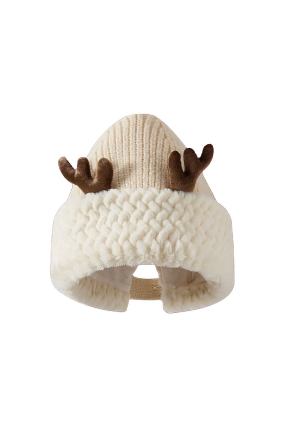 Winter Plush Thickened Woolen Hat For Women Versatile Big Head Circumference Showing Face Small Knitted Hat Ear And Warmth Gender-Neutral Aran Knit Wool Beanie