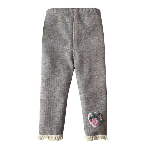 EnJoCho Winter Warm Pants Girls Toddler Kids Baby Girls Cotton Lined Warm Strawberry Leggings Knitted Pantihose Stretchy Basic Ankle Length Pants Pantyhose for Winter Stocking