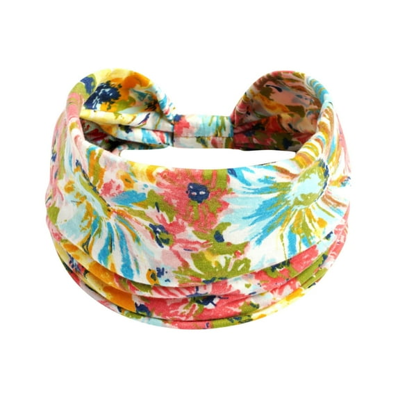 EnJoCho Women Elastic Headband Hair Ladies Yoga Hijab Exercise Wicking Headband Elastic Non Slip Knotted Running Sports air Wrap for Girls