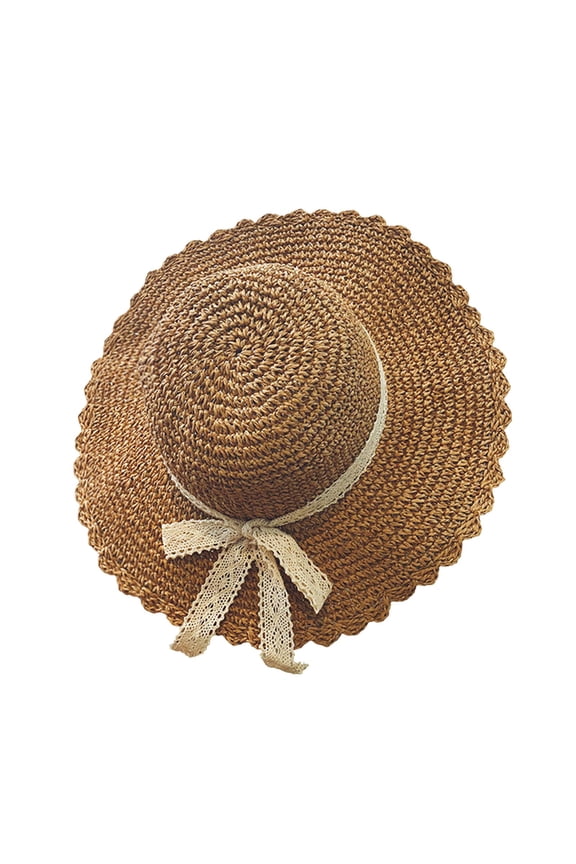 Women Lightweight Hat Beach Hat Summer Sunshade Hat Great Sailing Along The Sea Grass Hat Sun-screen Sun Hat
