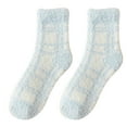 thumbnail image 1 of EnJoCho Women Plaid Plush Winter Sleeping Socks House Socks Bed Socks Hut Socks Modern Fashion Mid-Calf Socks For Women, Women'S Fashion Mid-Calf Breathable Socks, 1 of 4