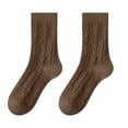 thumbnail image 1 of EnJoCho Women'S Fashion Mid-Calf Breathable Socks Thick Socks Children's Mid Tube Socks In Autumn And Winter Solid Cotton Socks Boneless Thickened Dough Stockings Women's Cotton Socks In Winter, 1 of 3