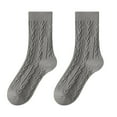 thumbnail image 1 of EnJoCho Women'S Fashion Mid-Calf Breathable Socks Thick Socks Children's Mid Tube Socks In Autumn And Winter Solid Cotton Socks Boneless Thickened Dough Stockings Women's Cotton Socks In Winter, 1 of 3