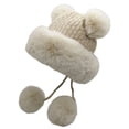 thumbnail image 1 of EnJoCho Women'S Men'S Winter Pom Pom Beanie Women's Cute Winter Snow Hat Thick Warm Hat Knitted Ear Protection Wool Hat Gender-Neutral Geometric Knit Hat, 1 of 5