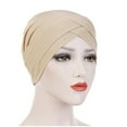 thumbnail image 1 of EnJoCho Women Stretch Cloth Forehead Hat Linen Turban Hat Bottoming Hat Yoga Hair Wraps for Ladies, 1 of 5