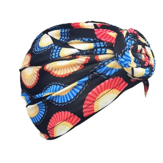 EnJoCho Women Sun Hat Cancer Head Hat Cap Ethnic Boho Floral Hair Cover Wrap Turban Headwear Turban Cap Ruffle Chemo Cancer Beanie