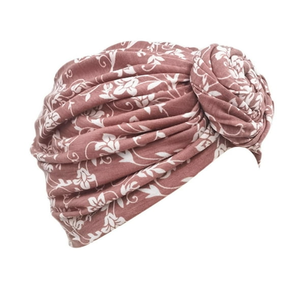 EnJoCho Women Sun Hat Cancer Head Hat Cap Ethnic Boho Floral Hair Cover Wrap Turban Headwear Turban Cap Ruffle Chemo Cancer Beanie