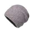 thumbnail image 1 of EnJoCho Women Warm Wool Hat Fashion Winter Cold Proof Hat Ear Protection Knitted Pullover Hat Matching Striped Knit Winter Hat Women'S Modern Ribbed Knit Slouchy Hat Ladies Versatile Slouchy Knit Hat, 1 of 2