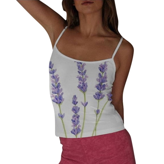 EnJoCho Women Work Tops Sleeveless Crop Tank Tops Women Low Square Neck Camisole Spaghetti Strap Backless Graphic Going Out Casual Plus Size Blouse Going Out 2024 Trendy Active Wear Tops