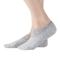 EnJoCho Women Yoga Socks Anti Slip Bandage Sports Girls Ballet Dance Sock Slipper Non Slip Grip Yoga Socks for Women with Cushion for Pilates, Barre, Home