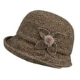 thumbnail image 1 of EnJoCho Women Fashion Cap Autumn And Spring Dome Casual Fisherman Pot Hat Small Bowler Hiking Hat, 1 of 3