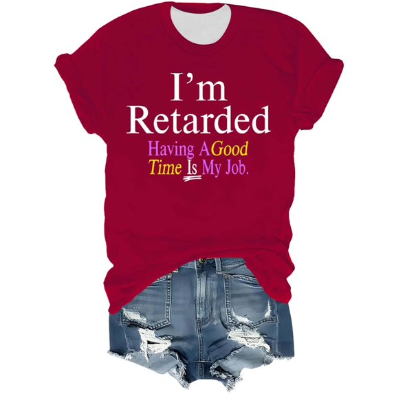 EnJoCho Women's Plush Size Tops Women's Fashion Casual Letter Printed Round Neck Short Sleeve Top T Shirt Casual Plus Size Blouse Going Out 2024 Trendy Active Wear Tops