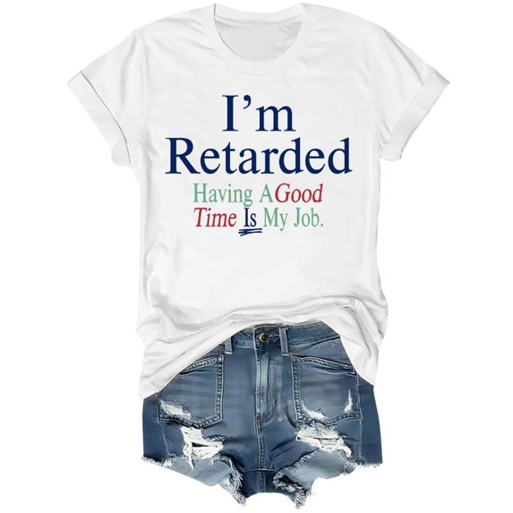 EnJoCho Women's Plush Size Tops Women's Fashion Casual Letter Printed Round Neck Short Sleeve Top T Shirt Casual Plus Size Blouse Going Out 2024 Trendy Active Wear Tops