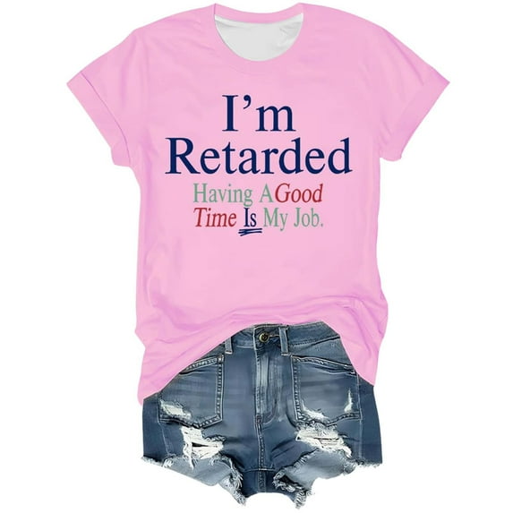 EnJoCho Women's Plush Size Tops Women's Fashion Casual Letter Printed Round Neck Short Sleeve Top T Shirt Casual Plus Size Blouse Going Out 2024 Trendy Active Wear Tops