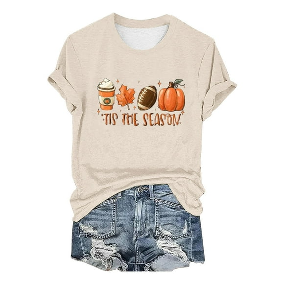 EnJoCho Women's Tunic Tops Women's T I S Th E S Ea Son Print Casual T Shirt Casual Plus Size Blouse Going Out 2024 Trendy Active Wear Tops