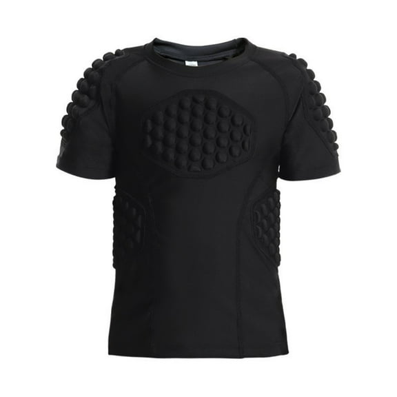 EnJoCho Youth Compression Shirt Vest, Breathable Chest Protector Youth Padded Chest Rib Protector for Football Basketball Shirt