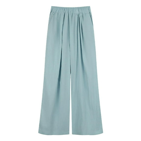 EnJoCho Youth Girls Kids Baggy Straight Pants Wide Leg Elastic Waist Solid Color Casual Joggers Trendy Comfy Trousers Sweatpants Loungš¾ Wear Everyday Streetwear Bottoms