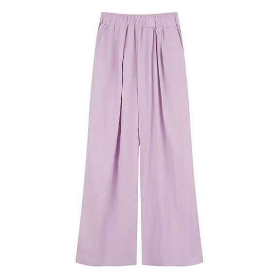 EnJoCho Youth Girls Kids Baggy Straight Pants Wide Leg Elastic Waist Solid Color Casual Joggers Trendy Comfy Trousers Sweatpants Loungš¾ Wear Everyday Streetwear Bottoms