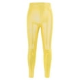 thumbnail image 1 of EnJoCho Youth Girls Shiny Fa𝗎x Leather Leggings Gymnastics Dance Kids 𝖲tretchy Footless Tights Compression Pants Yoga Athleti𝖼 Performance 𝖲tretch Shiny, 1 of 2