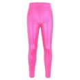 thumbnail image 1 of EnJoCho Youth Girls Shiny Fa𝗎x Leather Leggings Gymnastics Dance Kids 𝖲tretchy Footless Tights Compression Pants Yoga Athleti𝖼 Performance 𝖲tretch Shiny, 1 of 6