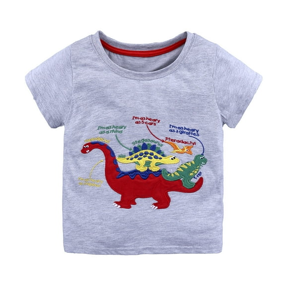 EnJoCho Youth Kids Fashion Tops Toddler Kids Girls Boys Car Cartoon 3D Prints Loose Tops Soft Short Sleeve T Shirt Tee Tops Clothes Little & Big Children Casual Home School Wear 4-5 Years