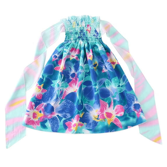 EnJoCho toddler Kids Princess Dress Girls Floral Boho Flowers Bowknot Sleeveless Beach Straps Dress Princess Clothes Little & Big Children Summer Fashion Party Dresses 6 Years