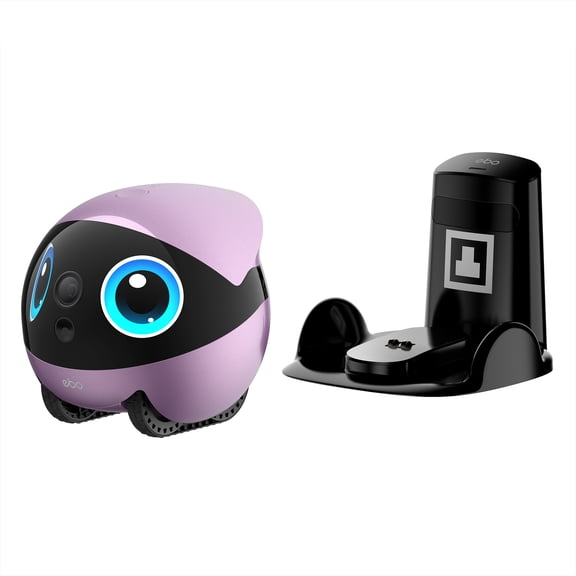 Enabot EBO Air 2 Plus FamilyBot with 3K Resolution, AI Assistant, 2-Way Video, Smart Patrol, 32-GB SD Card, Charging Dock, AC Adapter (Nebula Purple)