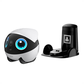 Enabot EBO Air 2 Plus FamilyBot with 3K Resolution, AI Assistant, 2-Way Video, Smart Patrol, 32-GB SD Card, Charging Dock, AC Adapter (Lunar White)