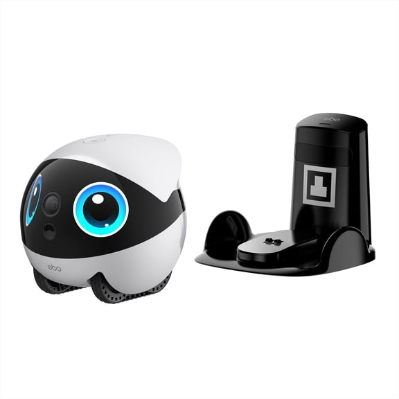 Enabot EBO Air 2 Plus FamilyBot with 3K Resolution, AI Assistant, 2-Way Video, Smart Patrol, 32-GB SD Card, Charging Dock, AC Adapter , Lunar White