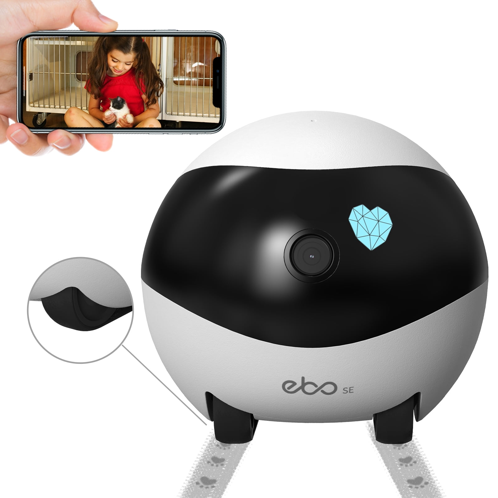 Enabot Ebo SE Moving Pet Camera Robot 1080P HD w/Night