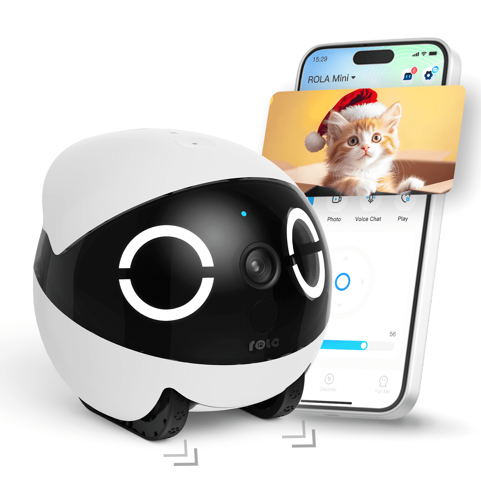 Enabot ROLA Mini 2K Pet Camera Robot: Movable Indoor Camera