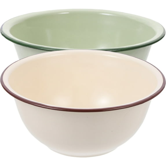 OHOIOLLA Enamelware Bowl Assorted Color for Preserving Freshness 2Pcs 7.86X7.86X3.73in